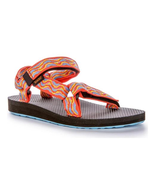 Teva Red Flat Sandals
