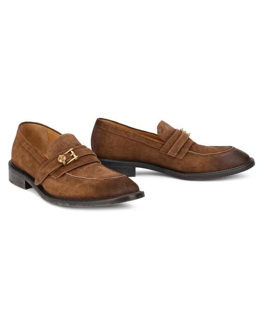 Versace Brown Loafers for men