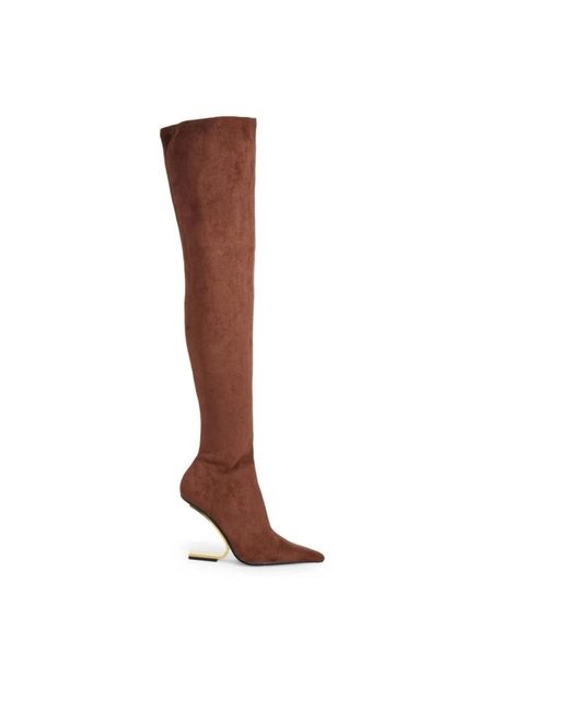 Jeffrey Campbell Brown Over-Knee Boots
