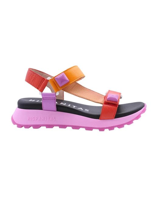 Hispanitas Pink Flat Sandals