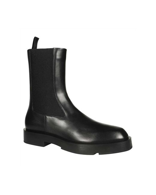 Givenchy Black Chelsea Leather Boots for men