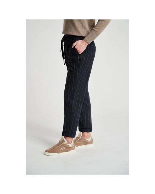 Mason's Black Tapered Trousers