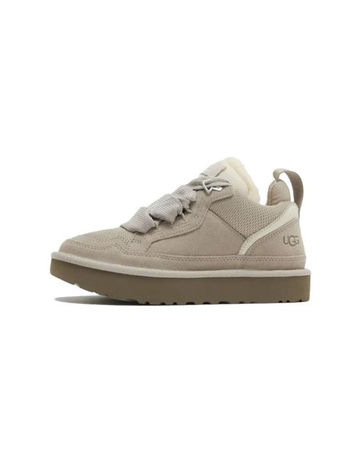 Ugg Schoenen ,Grijs ,Wol Moderne Comfortabele Lowmel Sneakers Pumice in het Gray
