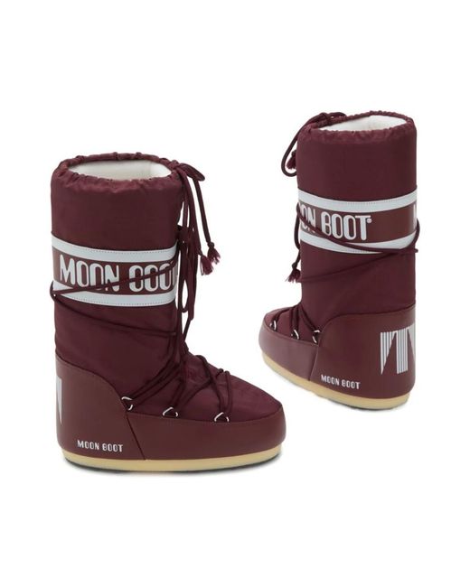 Moon Boot Red Icon Nylon Boots
