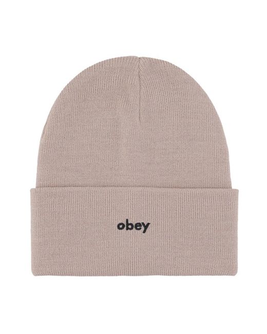 Obey Accessoires ,Grijs ,Geribbelde Stretch Beanie Paddenstoelhoed in het Gray voor heren