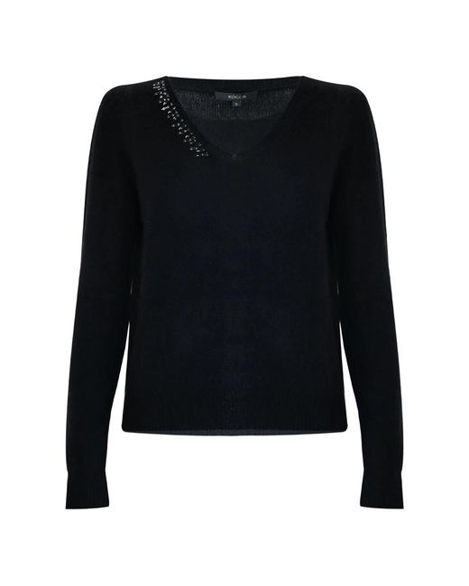 V-Neck Knitwear di Kocca in Black