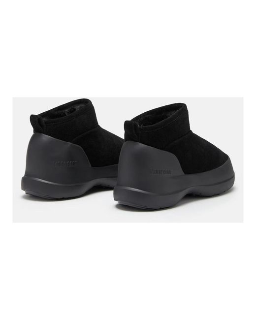 Moon Boot Black Schwarzer wildleder winterstiefel