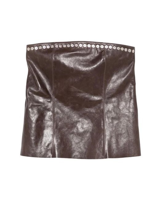 Paloma Wool Brown Leather Skirts