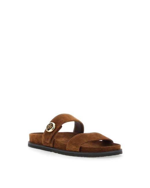 Tory Burch Brown Sliders