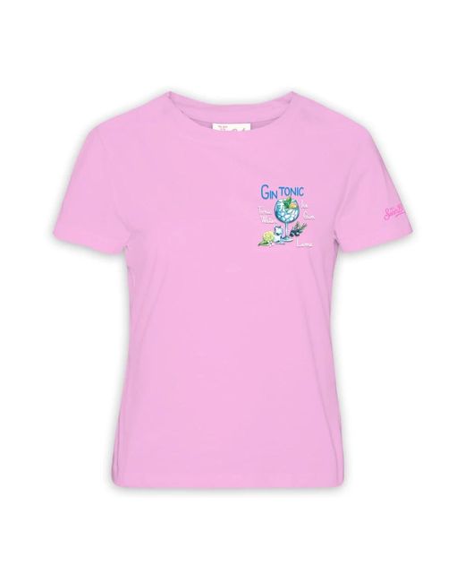 Mc2 Saint Barth Pink Rosa t-shirts und polos