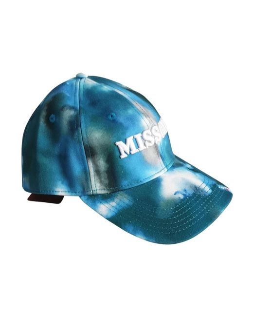 Missoni Accessoires ,Veelkleurig ,Katoen Katoenen Baseball Cap Ai 23 in het Blue