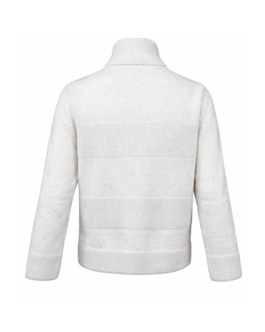 D.exterior White Turtlenecks