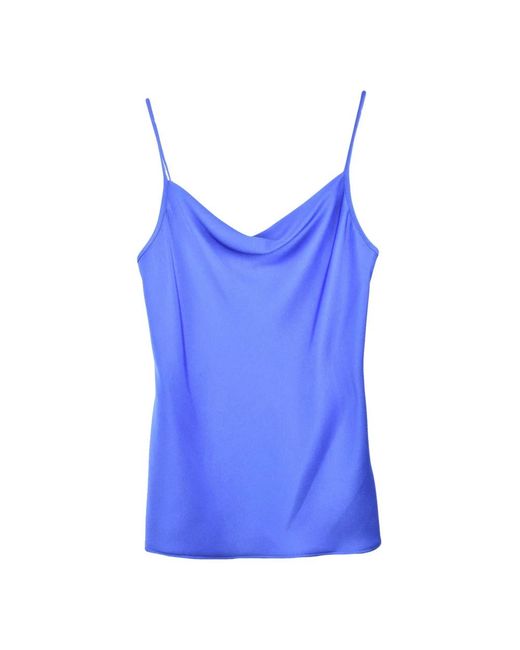 Marella Tops ,Blauw ,Polyester Mouwloze Tops in het Blue