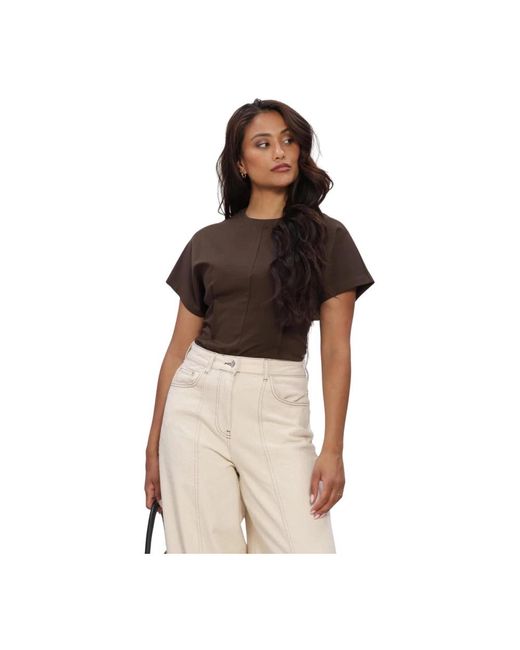 SELECTED Slwera Ss Top in het Brown