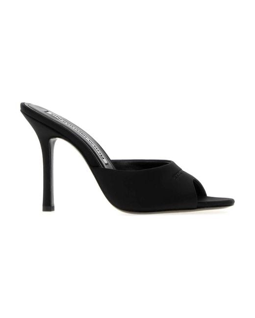 Alexander Wang Black Heeled Mules