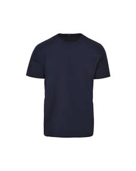 Herno Tops ,Blauw ,Katoen Stretch Jersey Crew Neck T-Shirt in het Blue voor heren