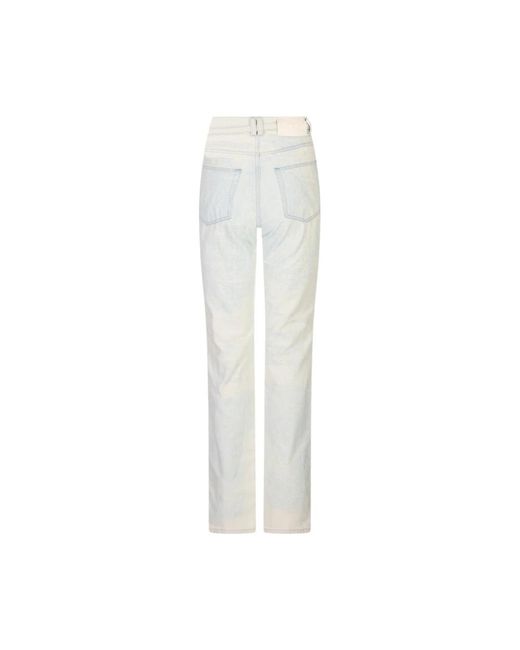DIESEL White Straight Fit Jeans