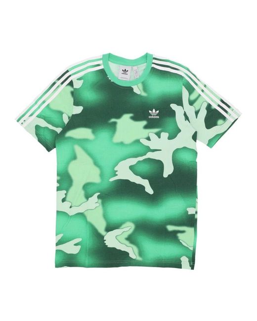 Adidas Camo grafik all over print tee in Green für Herren