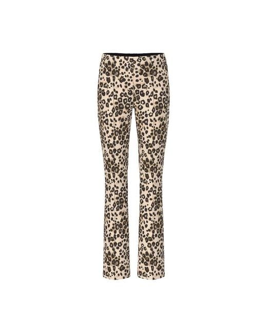 Marc Cain Luipaardprint Slim Fit Broek in het Brown