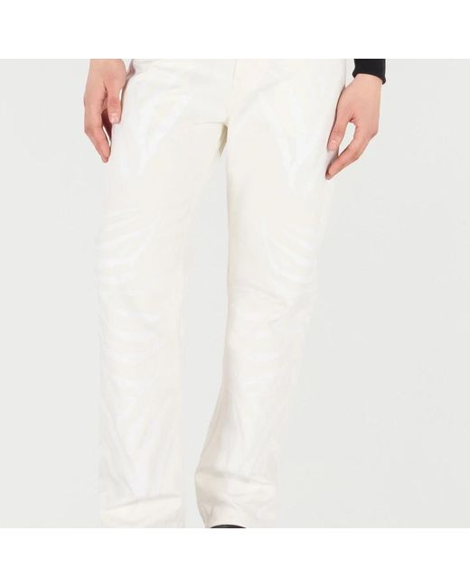 Roberto Cavalli White Straight Trousers for men