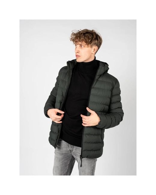 Geox Gewatteerde Parka Met Capuchon in het Black voor heren