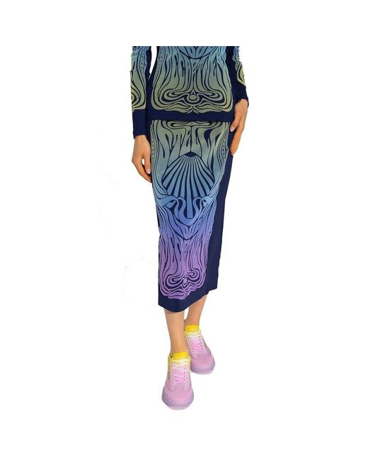 Stella McCartney Blue Printed Skirt