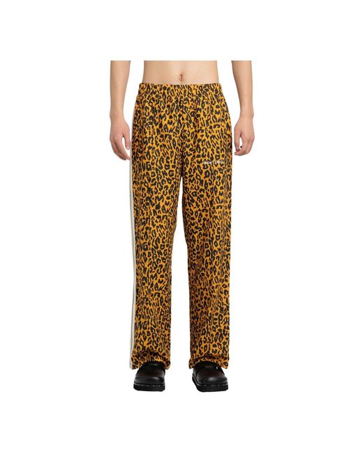 Palm Angels Cheetah track pants orange black in Yellow für Herren