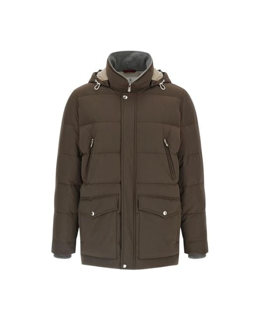 Brunello Cucinelli Green Winter Jackets for men