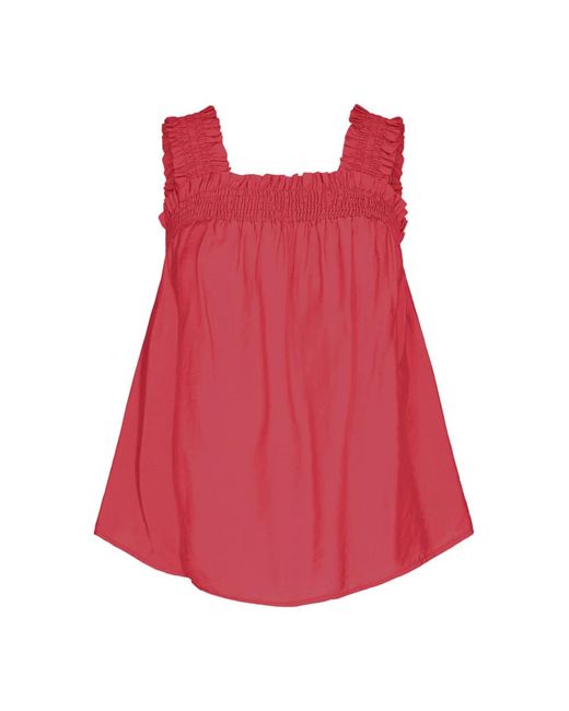 co'couture Red Smock strap top bluse