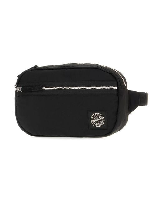 Stone Island Black Bum Bags for men