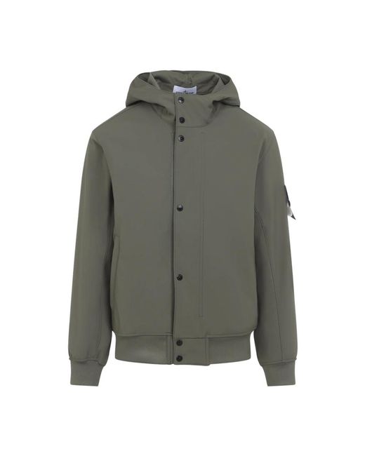 Stone Island Green Winter Jackets for men