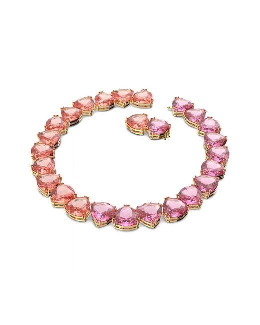 Swarovski Pink Trillion-schliff padparadscha rose- halskette