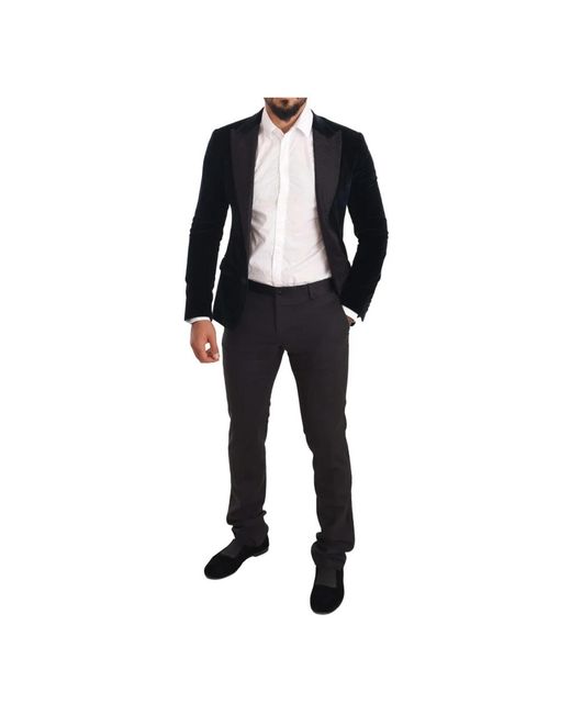 Dolce & Gabbana Black Single Breasted Suits for men