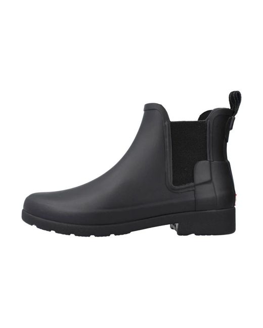 Hunter Black Verfeinerte chelsea stiefel