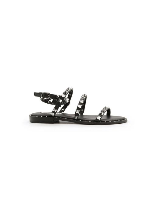 Flat Sandals Steve Madden en coloris Black