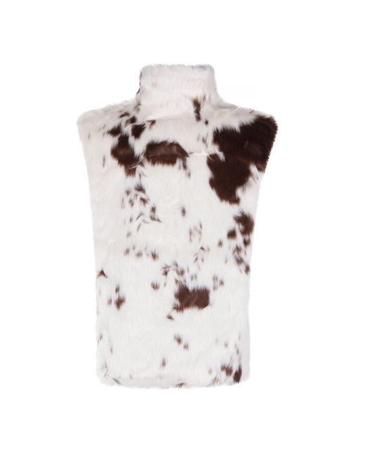 Mc2 Saint Barth Jassen ,Veelkleurig ,Polyester Ambre Fur Vest in het Multicolor