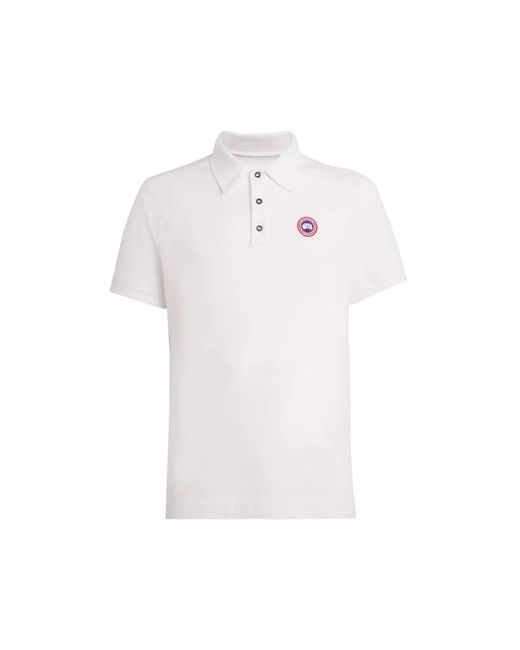 Canada Goose White Polo Shirts for men