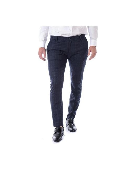 Daniele Alessandrini Blue Suit Trousers for men
