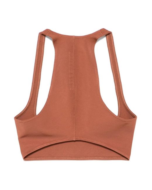 Sleeveless Tops di Rick Owens in Brown