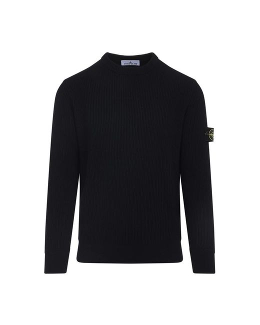 Stone Island Blue Round-Neck Knitwear for men