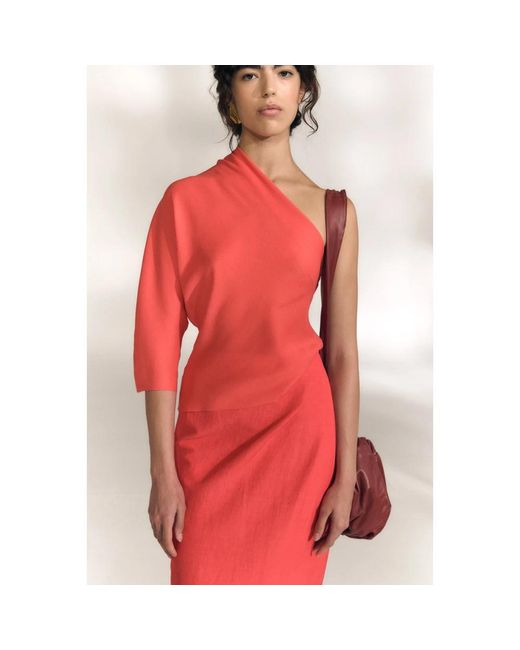 Cortana Red Blouses