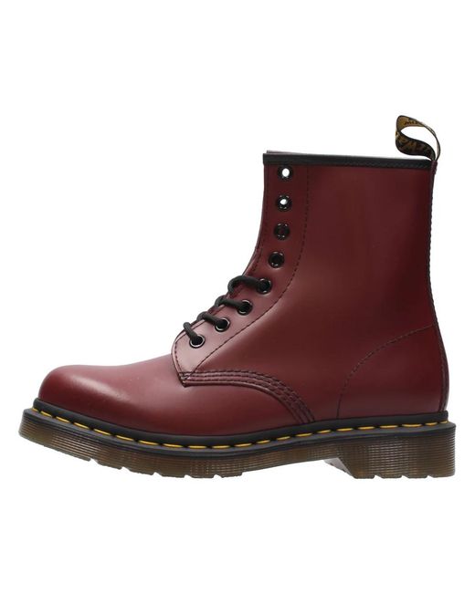 Dr. Martens Red Lace-Up Boots
