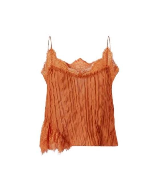 Pinko Orange Sleeveless Tops