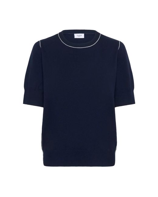 Saint Tropez Round-Neck Knitwear in het Blue