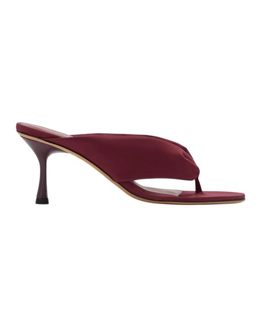 STUDIO AMELIA Red Heeled Mules