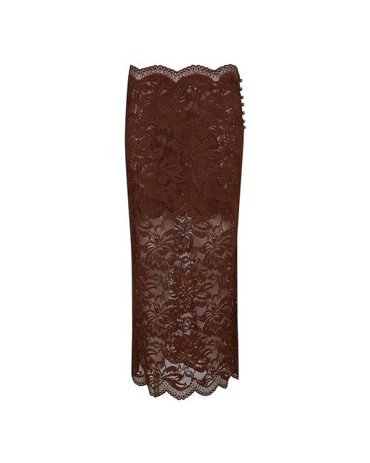 Rabanne Brown Midi Skirts