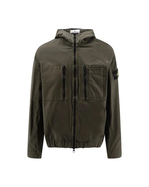 Stone Island Green Bomber Jackets for men