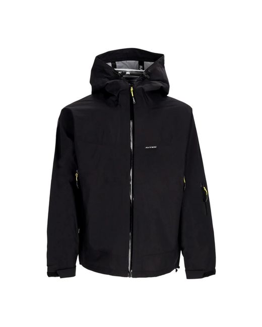 Iuter Jassen ,Zwart ,Zwarte Armor Taped Windbreaker Jas in het Blue voor heren