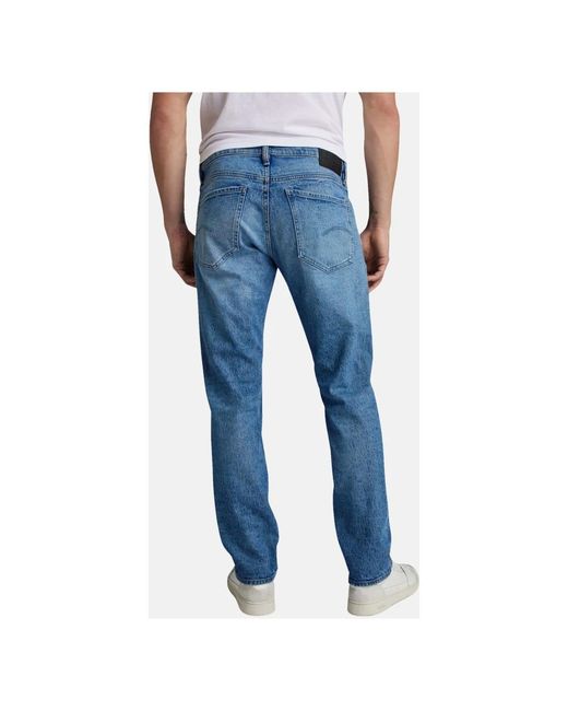G-Star RAW Straight jeans mit button-fly-verschluss in Blue für Herren