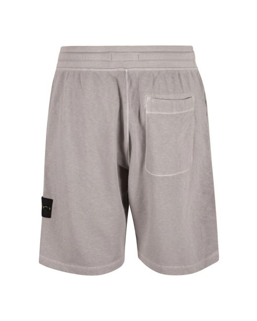 Stone Island Gray Casual Shorts for men